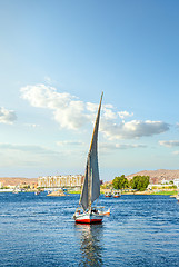 Image showing Sailboat riding on Nile