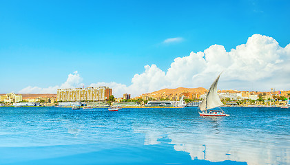 Image showing Blue sky over Nile