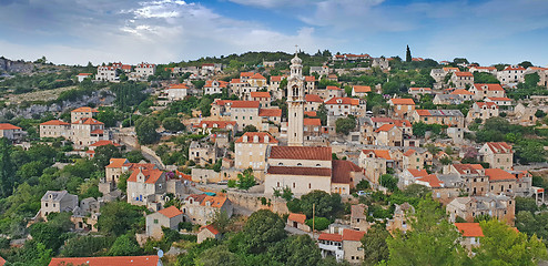 Image showing Historic stone village of Lozisca on Brac island