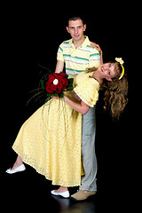 Image showing Young happy wedding couple