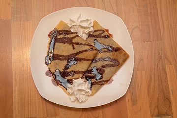 Image showing Stuffed Chocolate Crepes