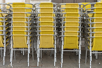 Image showing Chairs Stacked