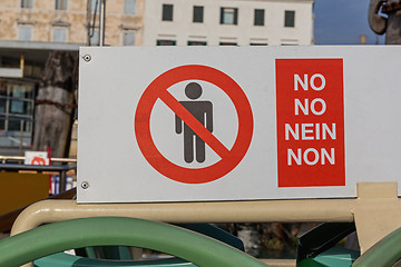 Image showing No People Sign