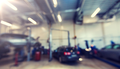 Image showing car service station bokeh