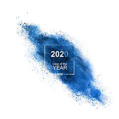 Image showing Powder explosion in a trend of the year 2020 color.