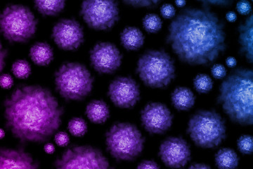 Image showing Pattern from powder spots in the ultraviolet colors.