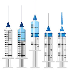 Image showing Set Plastic Medical Syringes