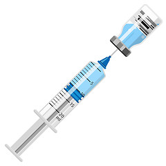 Image showing Plastic Medical Syringe and Vial Icon