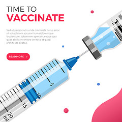 Image showing Plastic Medical Syringe and Vial Icon