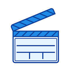 Image showing Clapper board line icon.