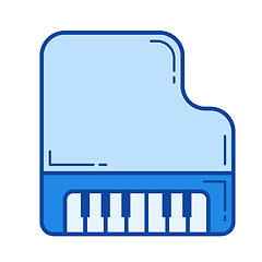 Image showing Grand piano line icon.