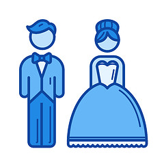 Image showing Married couple line icon.
