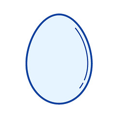 Image showing Raw egg line icon.