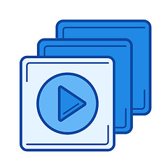 Image showing Video files line icon.