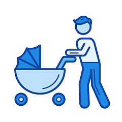 Image showing Young dad line icon.