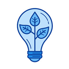 Image showing Eco energy line icon.