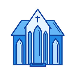 Image showing Church line icon.