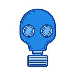 Image showing Respirator line icon.