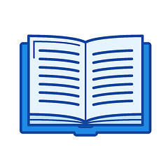 Image showing Student book line icon.