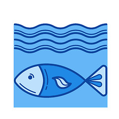 Image showing Fish line icon.