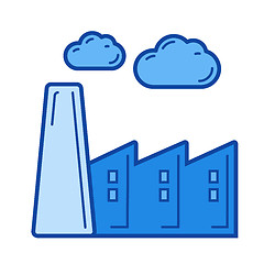 Image showing Carbon emission line icon.