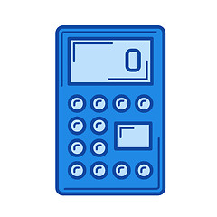 Image showing Calculator line icon.