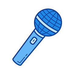 Image showing Radio microphone line icon.