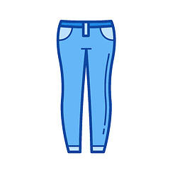 Image showing Jeans line icon.