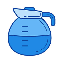 Image showing Coffee pot line icon.