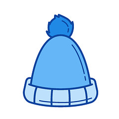 Image showing Winter hat line icon.