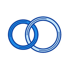 Image showing Wedding rings line icon.