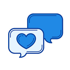 Image showing Love chat line icon.