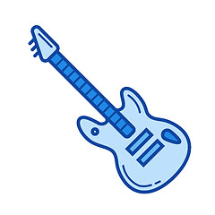 Image showing Rock guitar line icon.