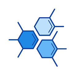 Image showing Molecular structure line icon.