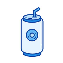 Image showing Soda can line icon.