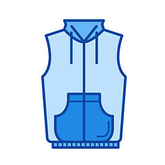 Image showing Waistcoat line icon.