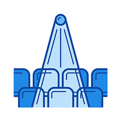 Image showing Cinema hall line icon.