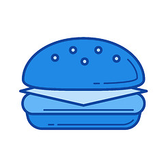 Image showing Cheeseburger line icon.