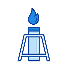 Image showing Oil well line icon.