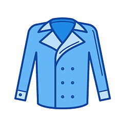 Image showing Overcoat line icon.