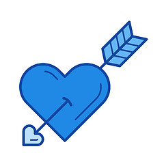 Image showing Valentine day line icon.