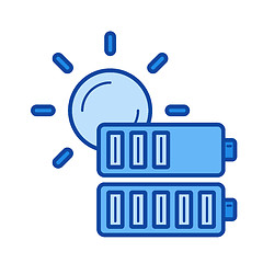 Image showing Solar power line icon.