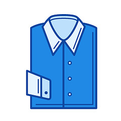 Image showing Folded shirt line icon.