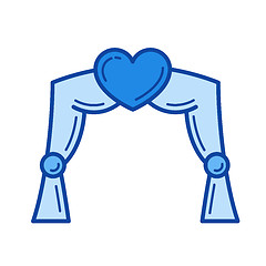 Image showing Wedding arch line icon.