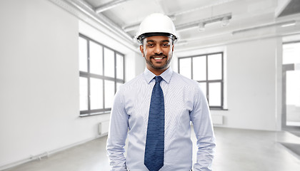 Image showing indian architect or businessman in helmet