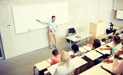 Image showing group of students and teacher at lecture