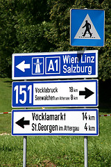 Image showing Road sign in Austria