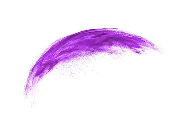 Image showing Violet dust cloud in the shape of feather.