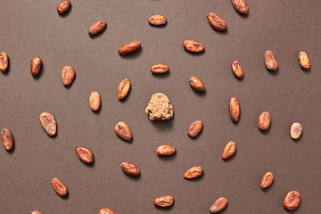 Image showing Padial pattern from cacao beans and cocoa mass.