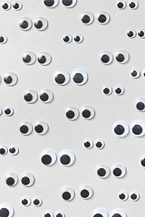 Image showing Creative pattern from plastic googly eyes.